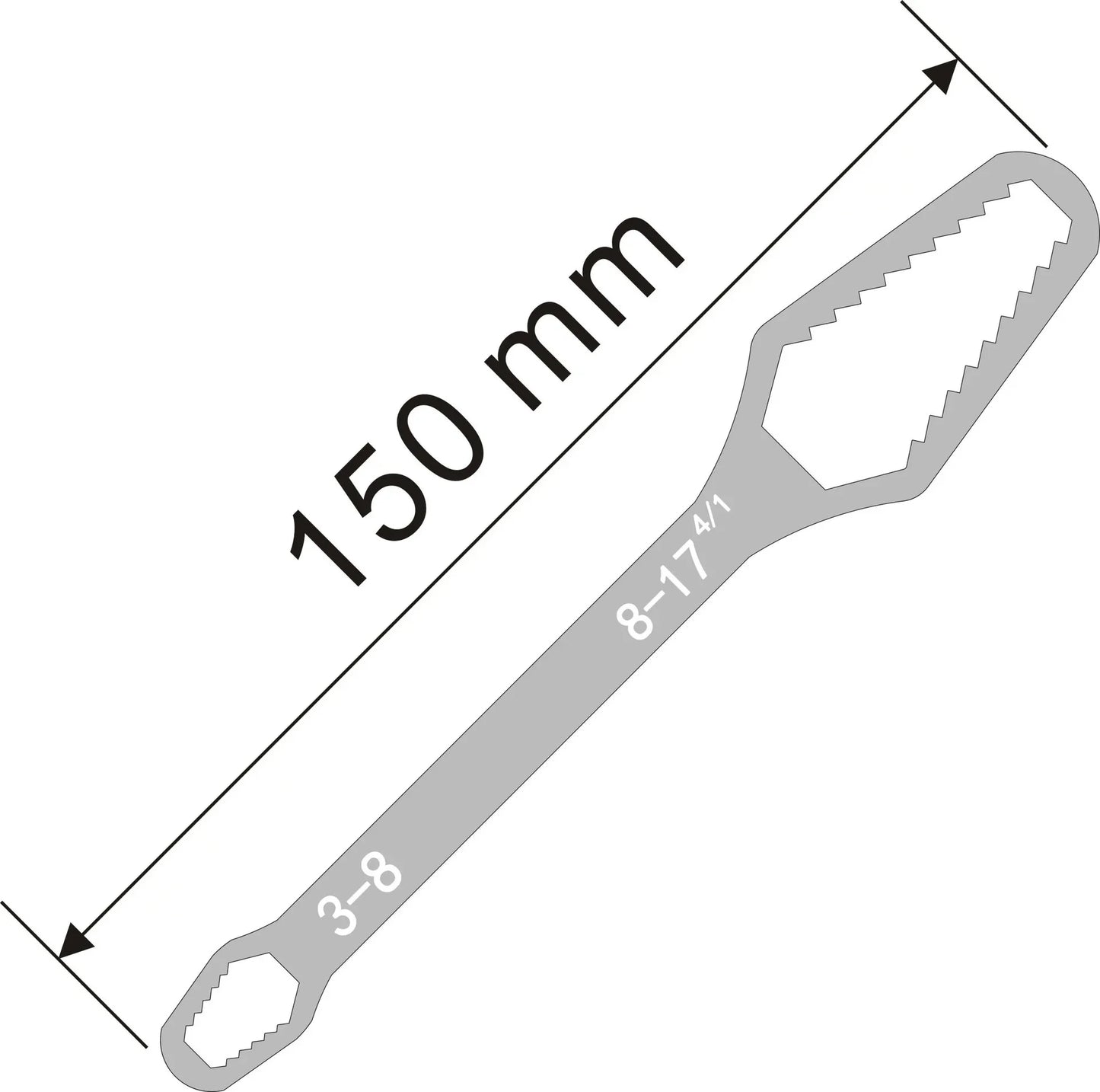 Universal Adjustable Torx Wrench 3-17mm Double-Headed Self-Tightening Tool for Industrial Applications