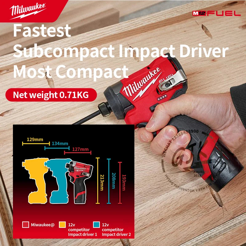 Milwaukee FUEL 12V Hex Cordless Impact Driver 