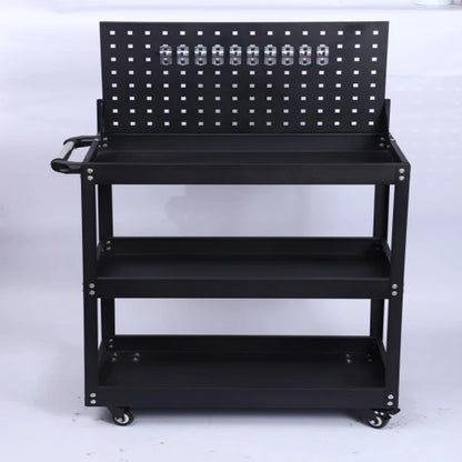 Heavy-Duty Mobile Tool Cart with Wheels - 3-Layer Multifunctional Workshop Tool Storage Solution