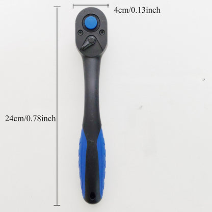  1pcs Ratchet Ratchet Handle with Teardrop Head,Reversible Design, Quick-Release Ratchet with Comfort Grip