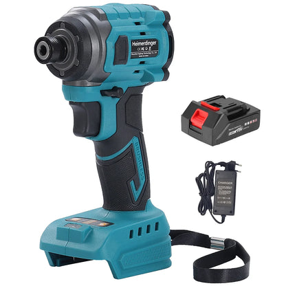 18V  Electric Rechargeable Battery Powered Brushless Cordless Impact Driver 