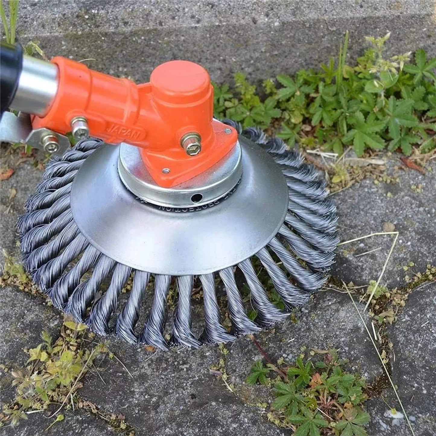 6/8 Inch Steel Wire Rotary Brush Cutter Trimmer Head Sets Weeds Blade Cutter Compatible with String Trimmers, Moss Grass Rust Re