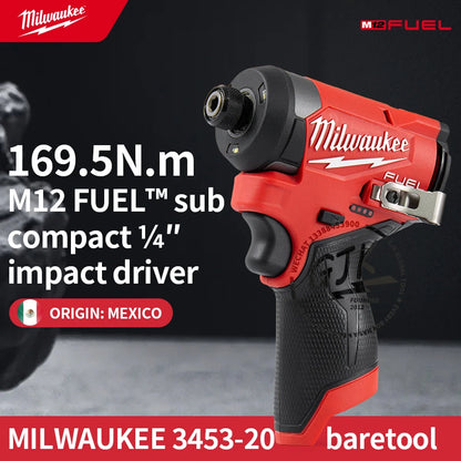 Milwaukee FUEL 12V Hex Cordless Impact Driver 