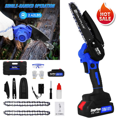 1 set One-Handed Lithium  Powerful Electric  Mini Chainsaw 
