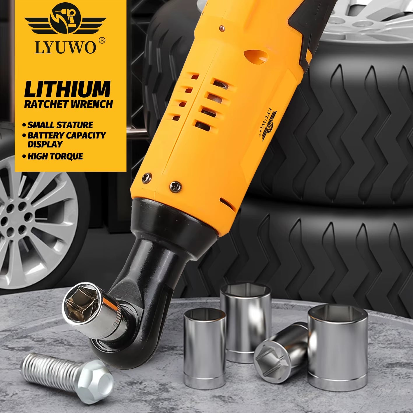 12V  Rechargeable Electric , Ratchet Set, Angle Drill, Screwdriver to Remove Screw Nut for Automobile Maintenance Tool