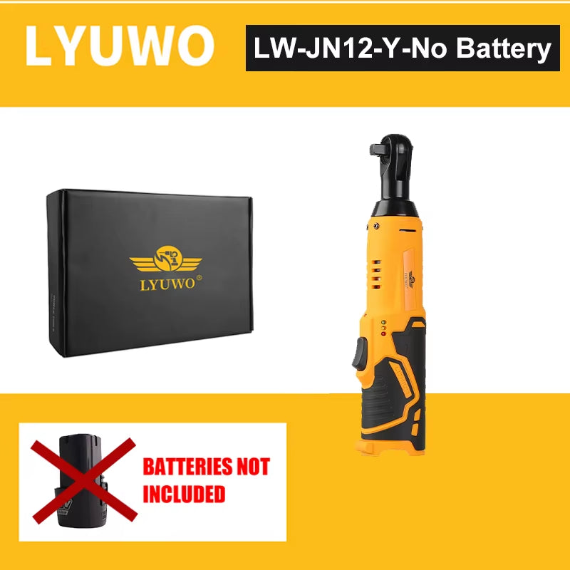 12V  Rechargeable Electric , Ratchet Set, Angle Drill, Screwdriver to Remove Screw Nut for Automobile Maintenance Tool