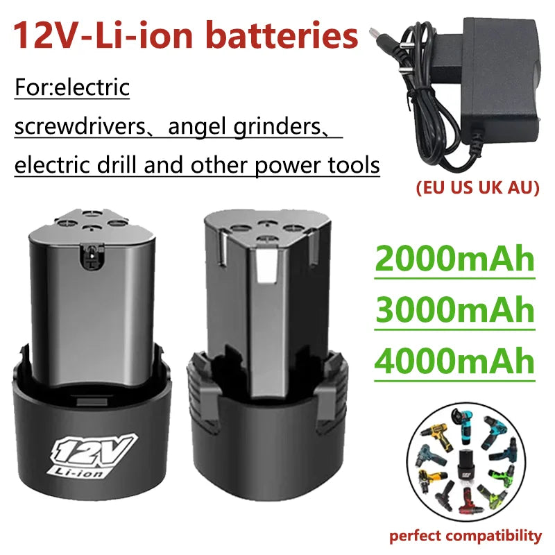  Universal 12V High Capacity Rechargeable Lithium-Ion Battery for Electric