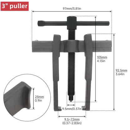 Adjustable 2-Jaw Bearing Puller Extractor Tool for Car Repair - Available in 1 Pack of 3/4/6/8/10 Inch Sizes