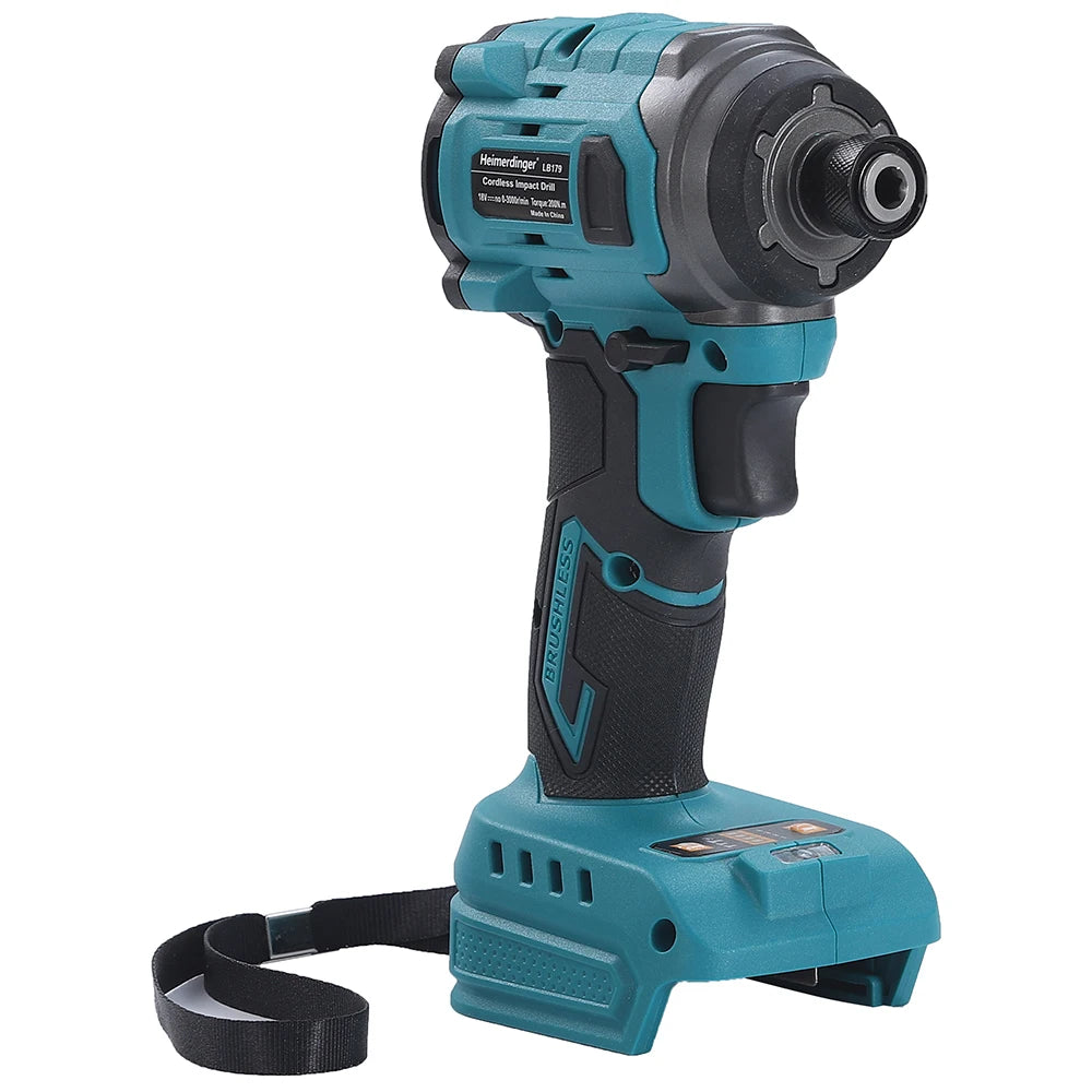 18V  Electric Rechargeable Battery Powered Brushless Cordless Impact Driver 