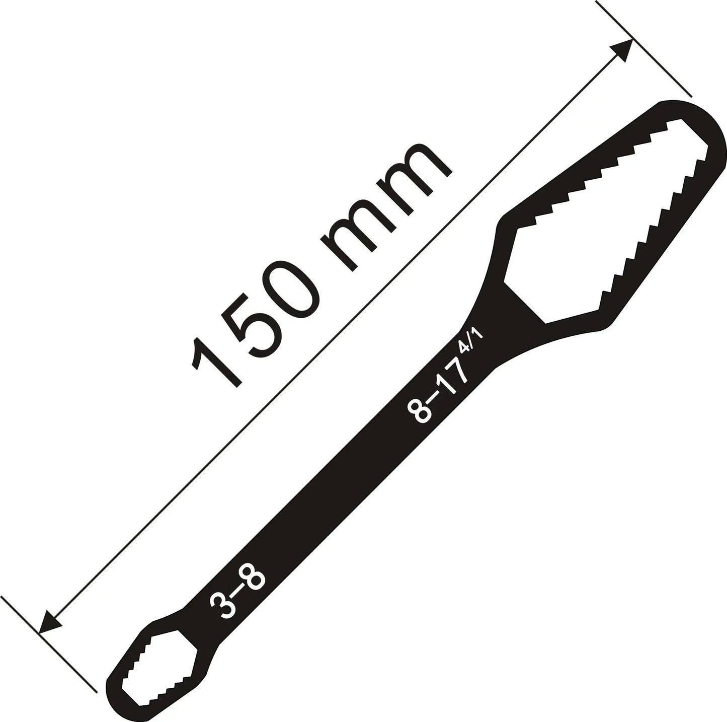 Universal Adjustable Torx Wrench 3-17mm Double-Headed Self-Tightening Tool for Industrial Applications