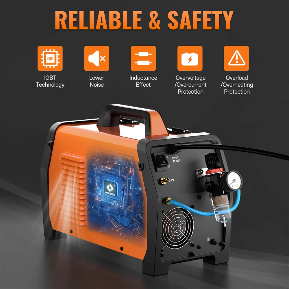 6 in 1 270A Aluminum Welding Machine  Digital Screen 2T 4T Inverter Welder Stainless