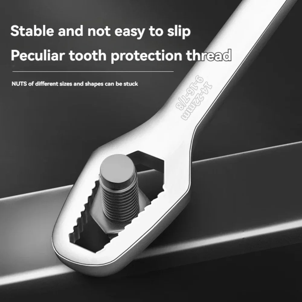 Universal Adjustable Torx Wrench 3-17mm Double-Headed Self-Tightening Tool for Industrial Applications