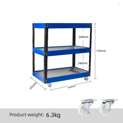 Heavy-Duty Mobile Tool Cart with Wheels - 3-Layer Multifunctional Workshop Tool Storage Solution