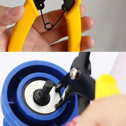 Versatile 2-in-1 Circlip Pliers for Internal & External Spring Removal - Heavy-Duty Retaining Ring Tool