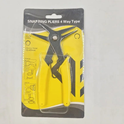 Versatile 2-in-1 Circlip Pliers for Internal & External Spring Removal - Heavy-Duty Retaining Ring Tool
