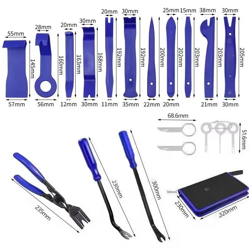 Car Hand Tool Set Car Disassembly Tools Kit Stereo for Dashboard Removal and Interior Plastic Trim Panel