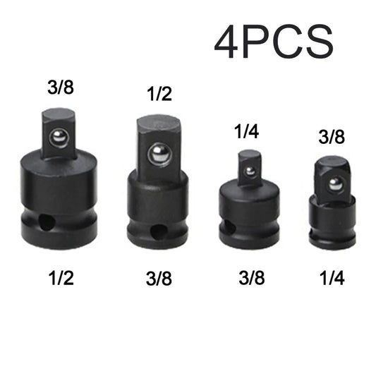 Socket Adapter Reducer Set - 4 Pieces, 1/2" to 3/8", 3/8" to 1/4", 3/4" to 1/2" Impact Drive Repair Tools