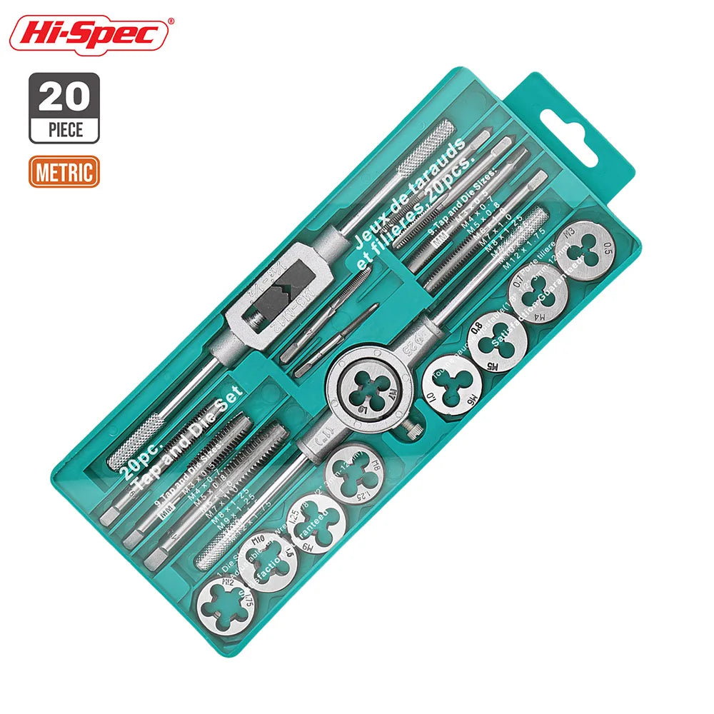 Mechanic Tap and Die Set Thread Kit Hand Screw Thread Tool Kit 