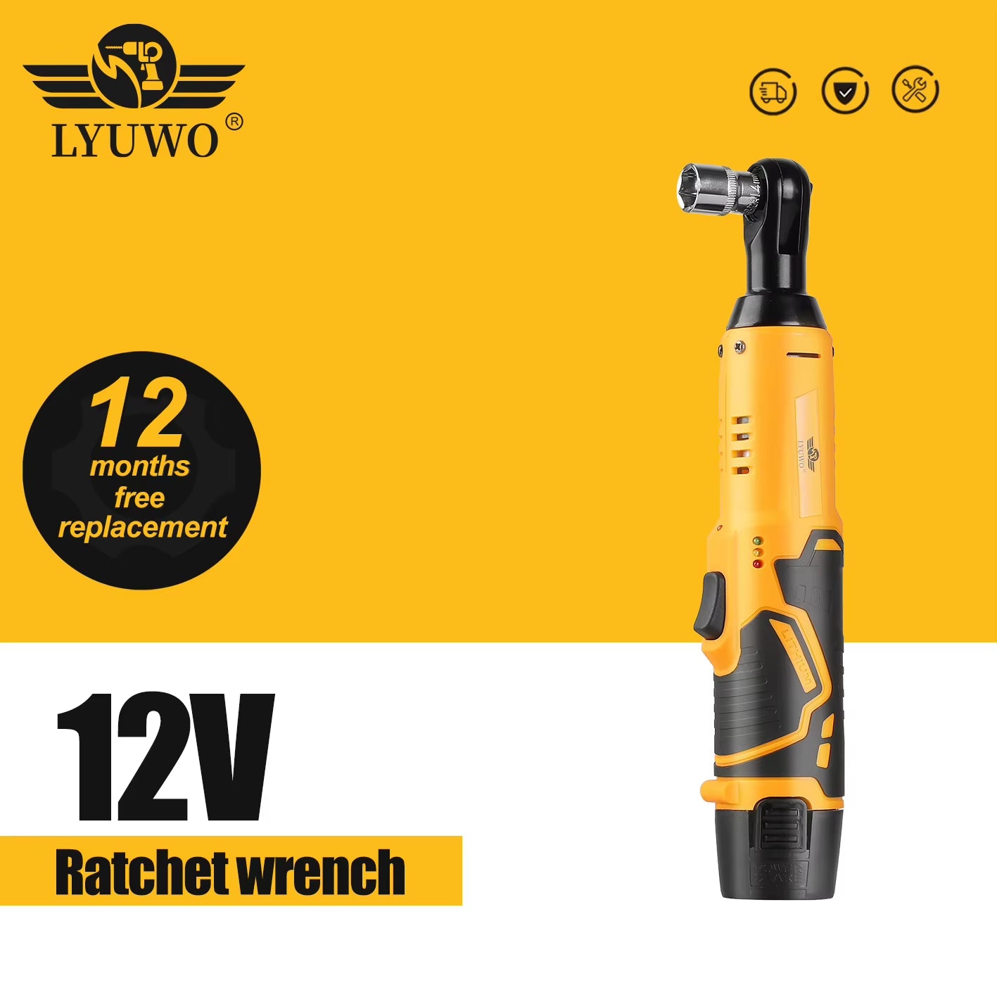 12V  Rechargeable Electric , Ratchet Set, Angle Drill, Screwdriver to Remove Screw Nut for Automobile Maintenance Tool