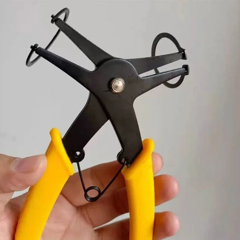 Versatile 2-in-1 Circlip Pliers for Internal & External Spring Removal - Heavy-Duty Retaining Ring Tool