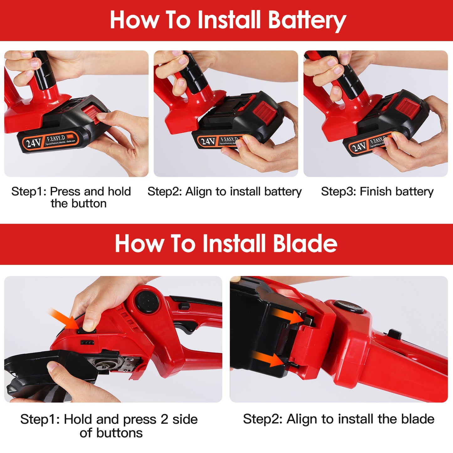 1Set 24V Cordless Handheld Grass Shear Hedge Trimmer with 90 Degree Cutting Angle 2Pcs Replaceable Blades Detachable Battery for Garden Lawn