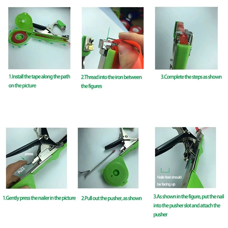 Plant Tying Tapetool New Branch Machine Vegetables Fruit Flower Handle Tapetool Stem Strapping Tape Garden Tool Tapes