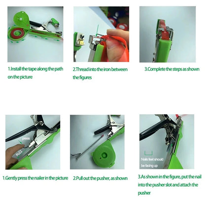 Plant Tying Tapetool New Branch Machine Vegetables Fruit Flower Handle Tapetool Stem Strapping Tape Garden Tool Tapes