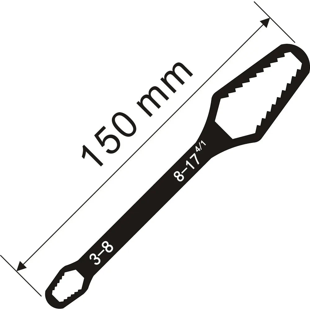 Universal Adjustable Torx Wrench 3-17mm Double-Headed Self-Tightening Tool for Industrial Applications